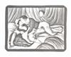 (CURIOSA.) Six bisque porcelain lithophane plates with erotic subjects.